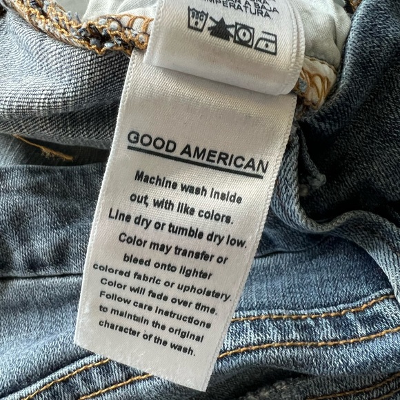 Good American ‘Good Waist’ high rise distressed skinny jeans. 14/32 - Picture 10 of 11